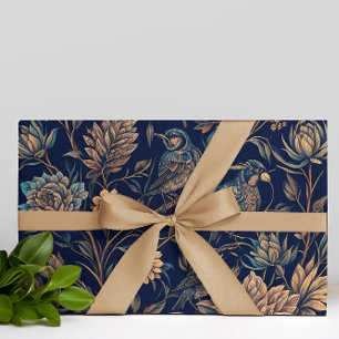 Papel De Regalo Patrón de la planta de flores de pájaro William Mo