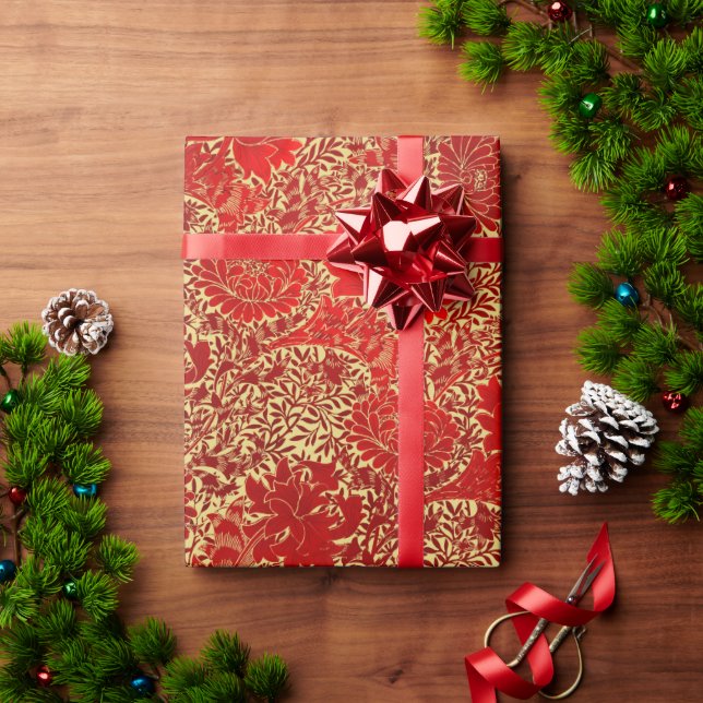 Papel De Regalo Patrón de la tela de Jouy. (Regalo de vacaciones)