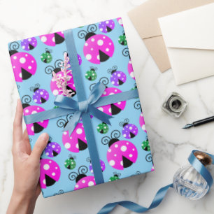 Papel De Regalo Patrón de Ladybugs de color