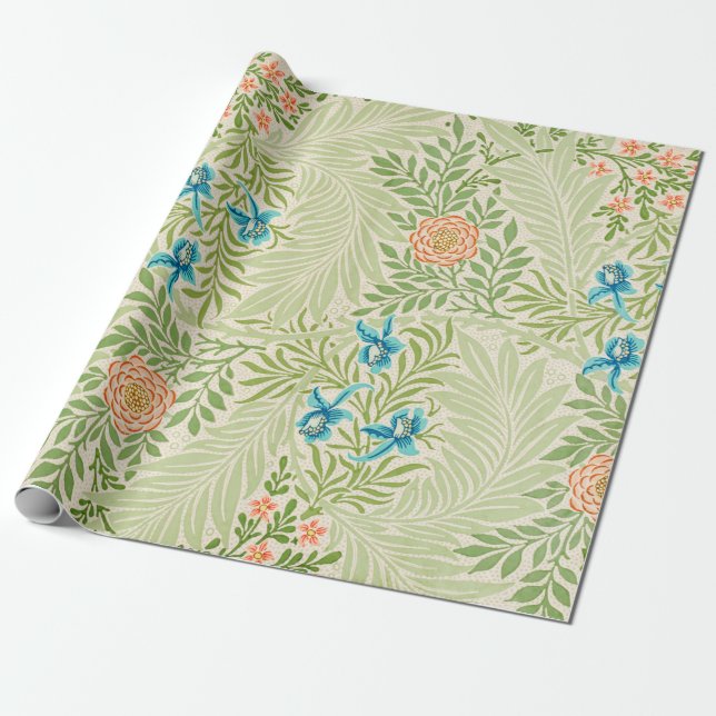 Papel De Regalo Patrón de larkspur (por William Morris) (Desenrollado)
