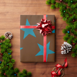 Papel De Regalo Patrón de las estrellas doradas 16