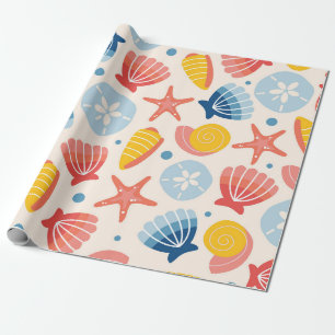 Papel De Regalo Patrón de las marismas costeras y de las estrellas