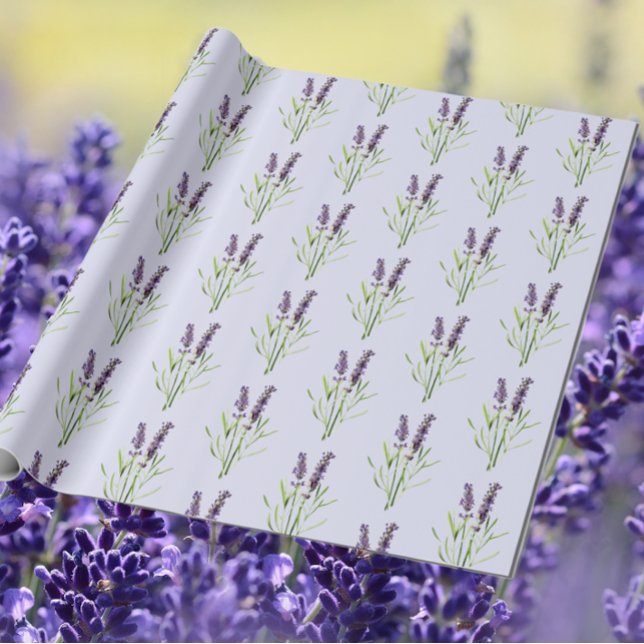 Papel De Regalo Patrón de lavanda de época- en lavanda (Subido por el creador)