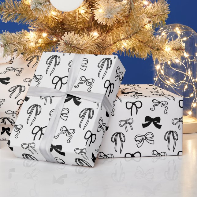Papel De Regalo Patrón de lazo de cinta Navidad (Vacaciones)