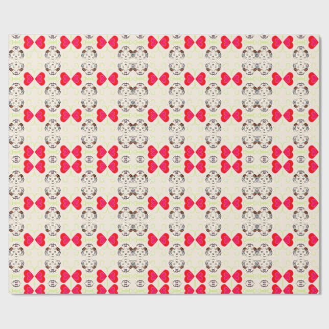 Papel De Regalo Patrón de lazo lindo (Superficie plana)