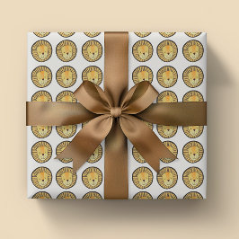 Papel De Regalo Patrón de león de niños lindos selva