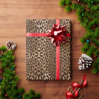 Papel De Regalo Patrón de leopardo animal simétrico sin costuras