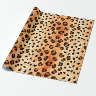 Papel De Regalo Patrón de leopardo de las acuarelas dibujado a man