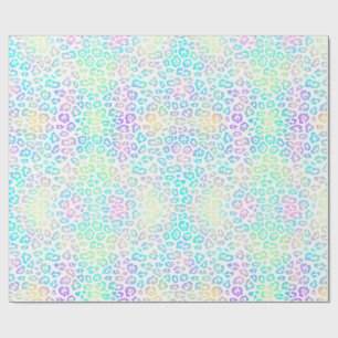 Papel De Regalo Patrón de leopardo del arcoiris Pastel