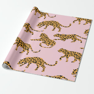 Papel De Regalo Patrón de leopardo rosa