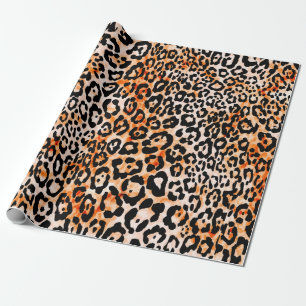 Papel De Regalo Patrón de leopardo sin foco, prin animal de dibujo