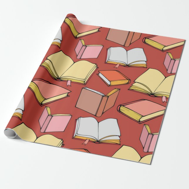Papel De Regalo Patrón de libro (Desenrollado)
