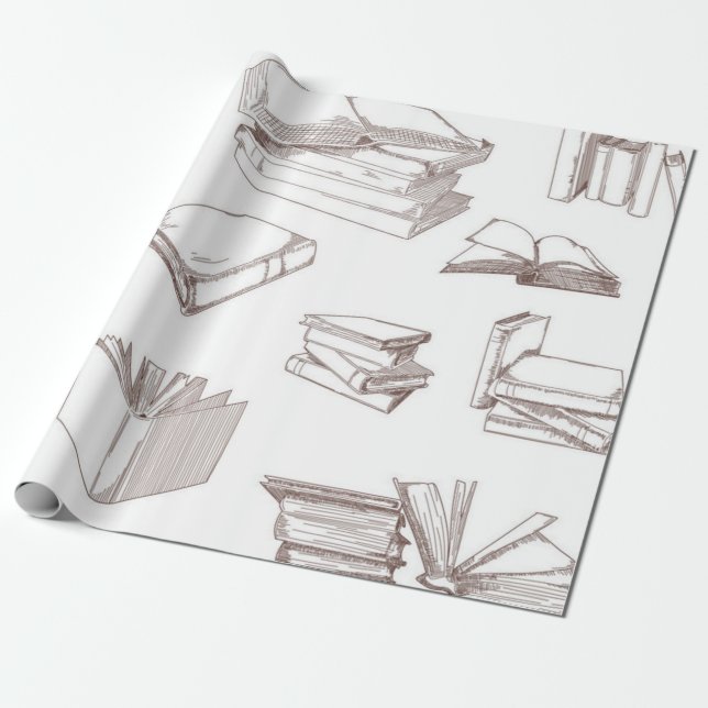 Papel De Regalo Patrón de libro (Desenrollado)