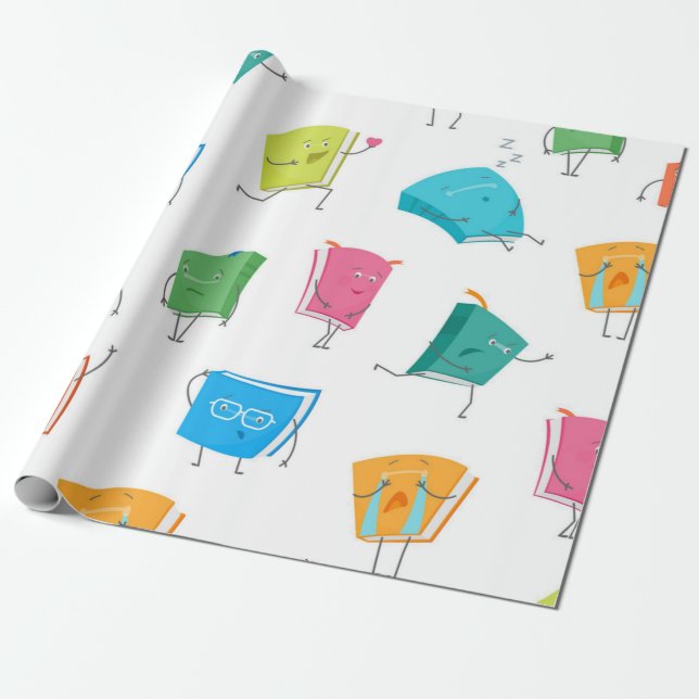 Papel De Regalo Patrón de libro (Desenrollado)