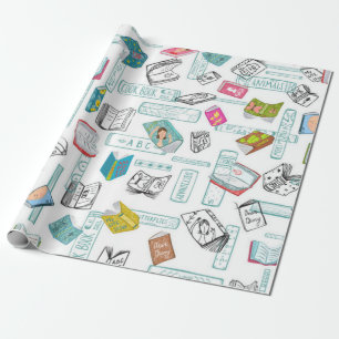 Papel De Regalo Patrón de libro