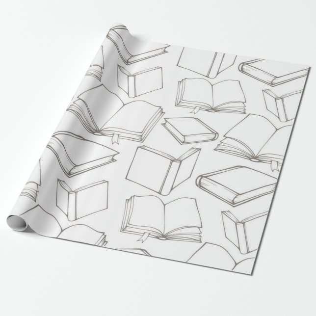 Papel De Regalo Patrón de libro (Desenrollado)