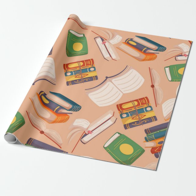Papel De Regalo Patrón de libro (Desenrollado)