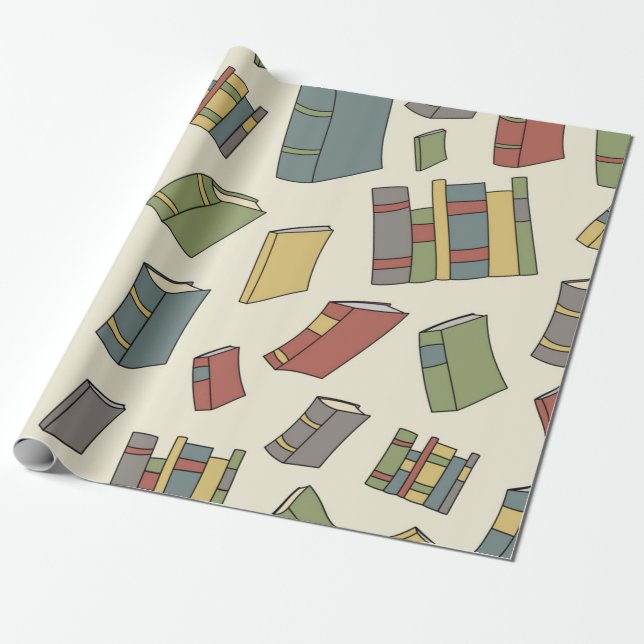 Papel De Regalo Patrón de libro (Desenrollado)