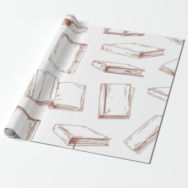 Papel De Regalo Patrón de libro (Desenrollado)