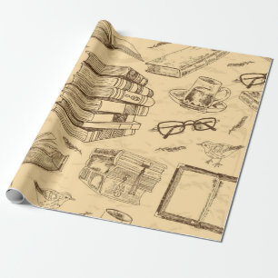 Papel De Regalo Patrón de libro