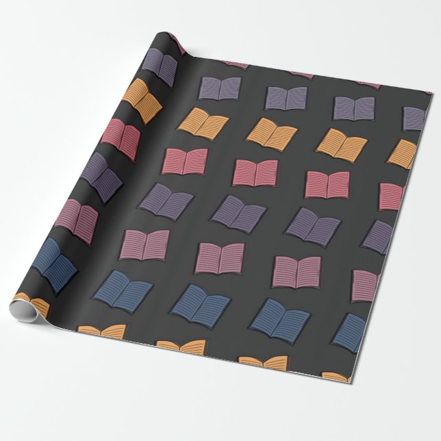 Papel De Regalo Patrón de libro (Desenrollado)