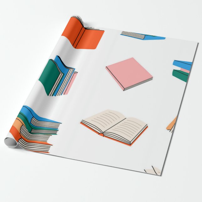 Papel De Regalo Patrón de libro (Desenrollado)