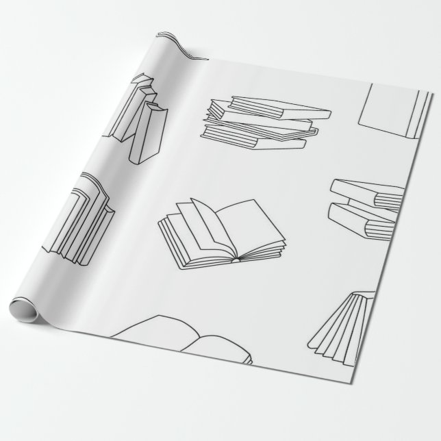 Papel De Regalo Patrón de libro (Desenrollado)