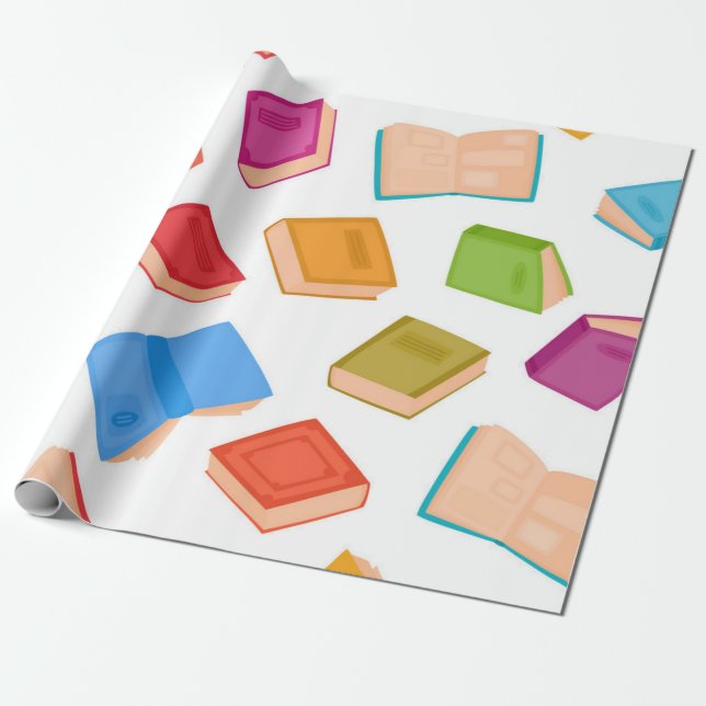 Papel De Regalo Patrón de libro (Desenrollado)