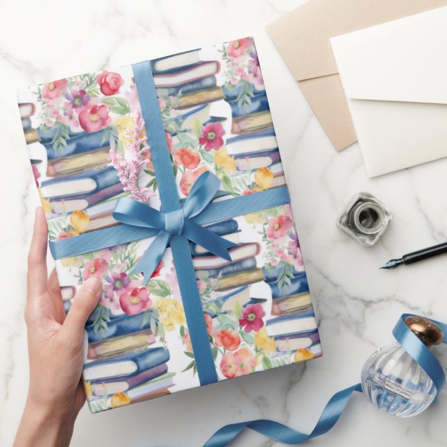Papel De Regalo Patrón de libros en baldosas lindas  (Regalar)