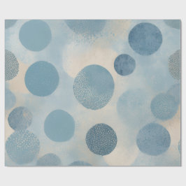 Papel De Regalo Patrón de licuadora de punto orgánico azul polvori