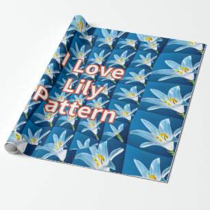 Papel De Regalo Patrón de Lily Blanca con Encanto