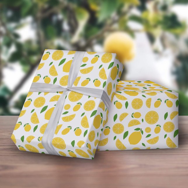 Papel De Regalo Patrón de limón (Lemon Pattern Wrapping Paper)