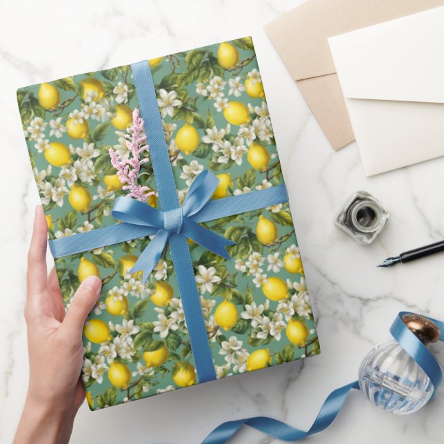 Papel De Regalo Patrón de limones (Regalar)