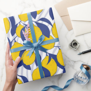 Papel De Regalo Patrón de Limones