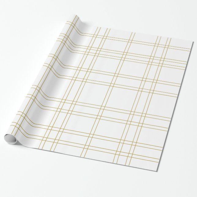 Papel De Regalo Patrón de limpieza de manchas modernas de oro y bl (Desenrollado)