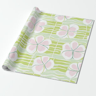 Papel De Regalo Patrón de línea floral abstracto moderno (9)