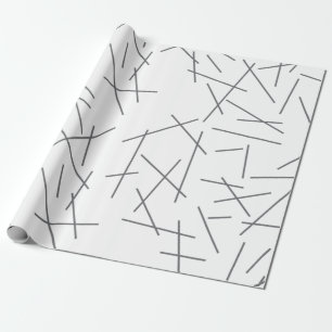 Papel De Regalo Patrón de línea gráfica moderno, simple, desordena