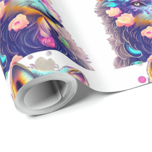 Papel De Regalo Patrón de lobo para alegrar
