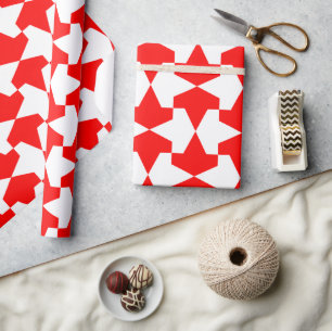Papel De Regalo Patrón de los antiguos mamelucos rojos y blancos m