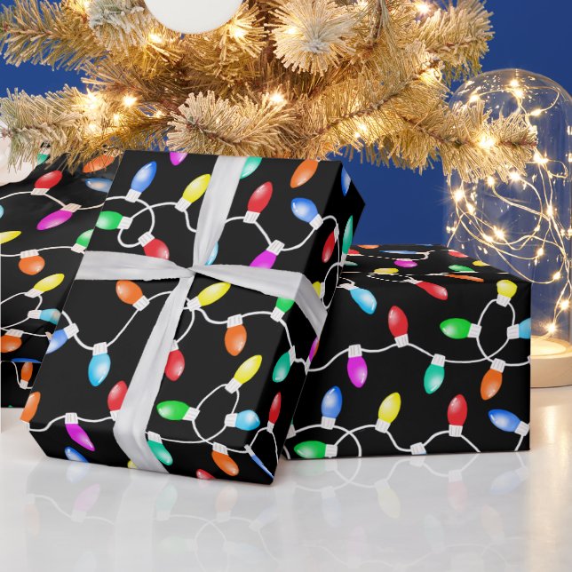 Papel De Regalo Patrón de luces navidades (Vacaciones)