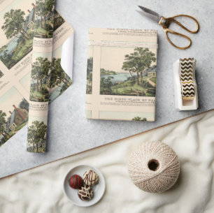 Papel De Regalo Patrón de lugar de nacimiento de George Washington