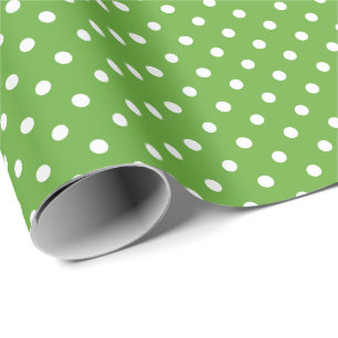 Papel De Regalo Patrón de lunares de manzana verde