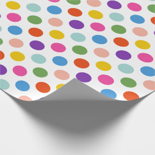 Papel De Regalo Patrón de lunares grandes de colores del arcoíris