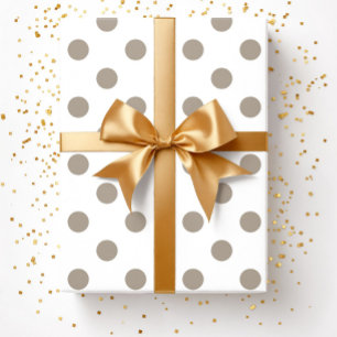 Papel De Regalo Patrón de lunares marrones beige taupe