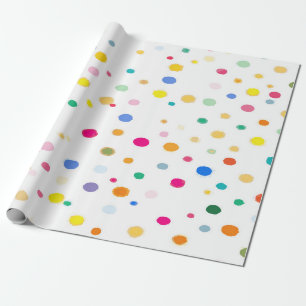 Papel De Regalo Patrón de lunares multicolor brillante: divertido