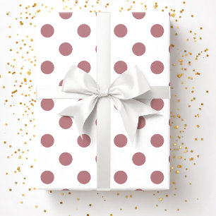 Papel De Regalo Patrón de lunares rosa polvoriento
