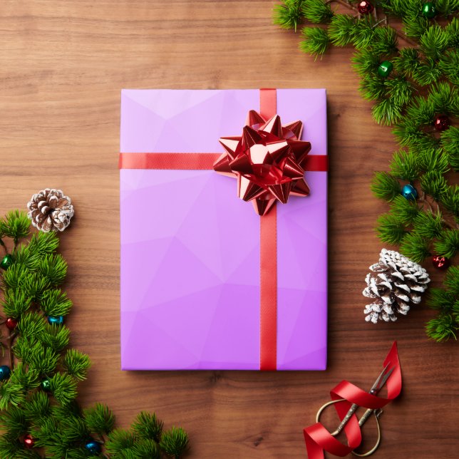 Papel De Regalo Patrón de malla geométrica con gradiente de lavand (Regalo de vacaciones)