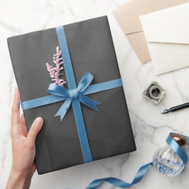 Papel De Regalo Patrón de malla geométrica con gradiente gris oscu