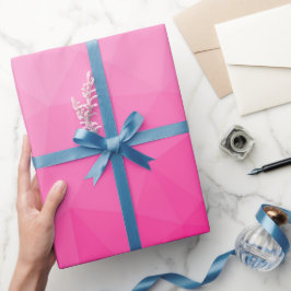 Papel De Regalo Patrón de malla geométrica con gradiente rosa cali
