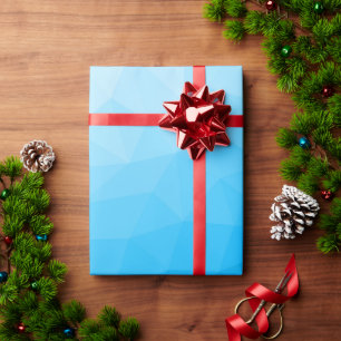Papel De Regalo Patrón de malla geométrica de gradiente cian azul